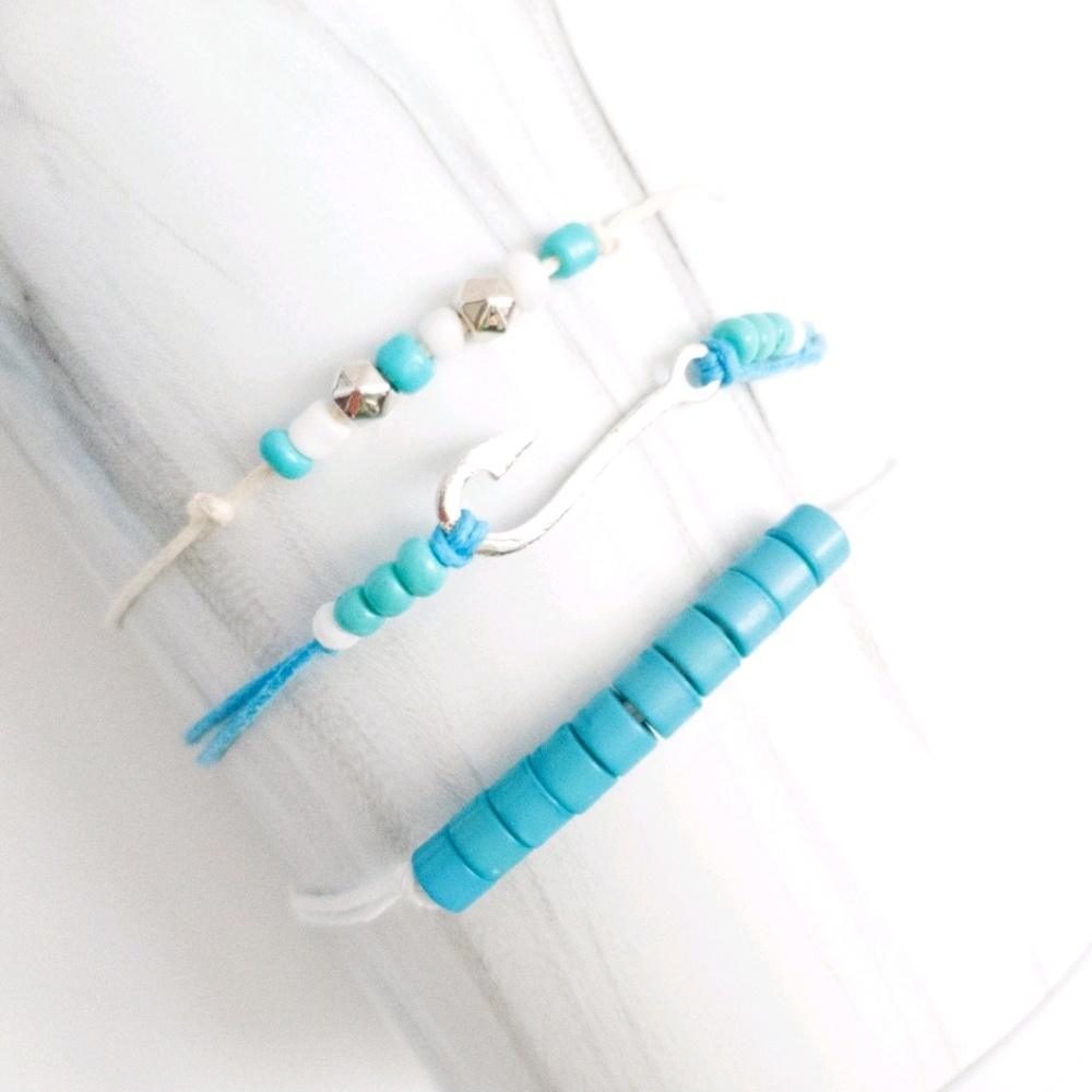 NeW 3-Pack Adjustable Friendship Bracelets